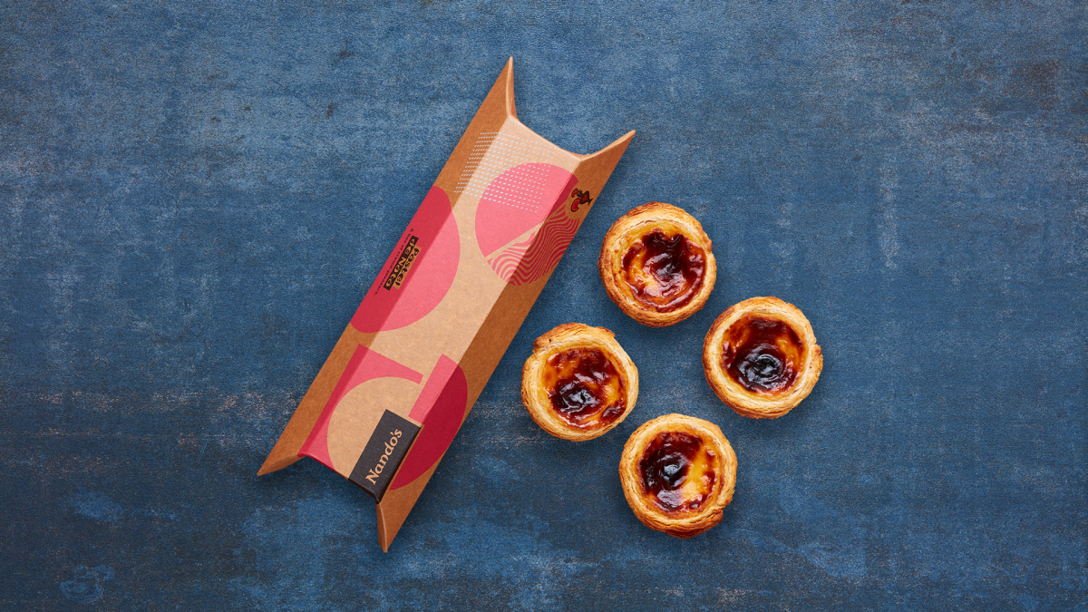 4 Nando's Pastel de Natas with packaging